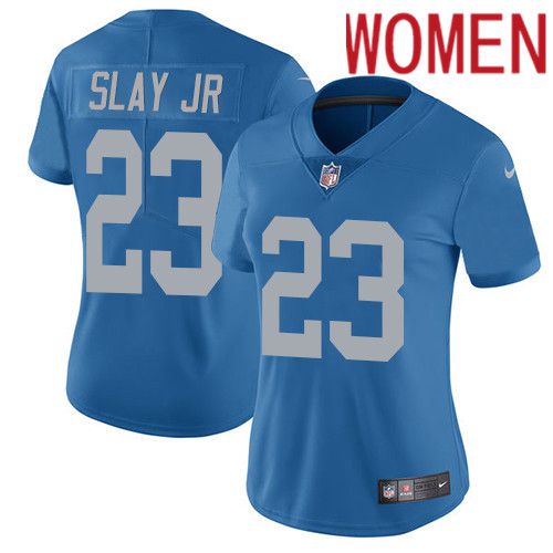 Women Detroit Lions #23 Darius Slay Nike Blue Alternate Vapor Limited NFL Jersey->women nfl jersey->Women Jersey